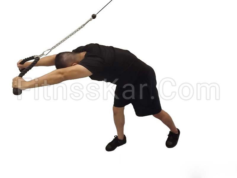 پشت بازو بالای سر طناب سیم کش قرقره بلند - تصویر 1