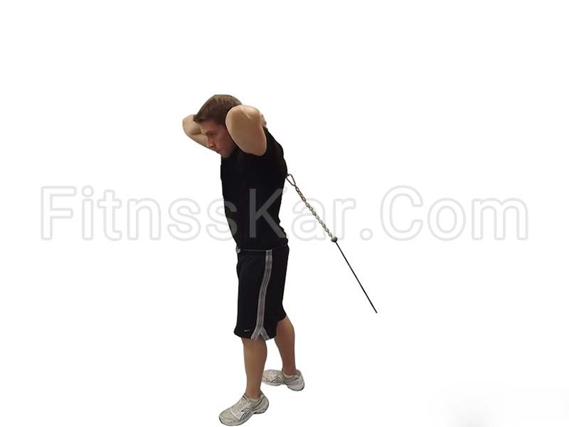 پشت بازو بالای سر طناب سیم کش - تصویر 1