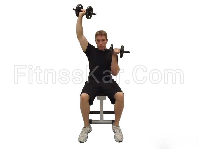 پرس سرشانه آرنولدی دمبل متناوب نشسته - تصویر 1