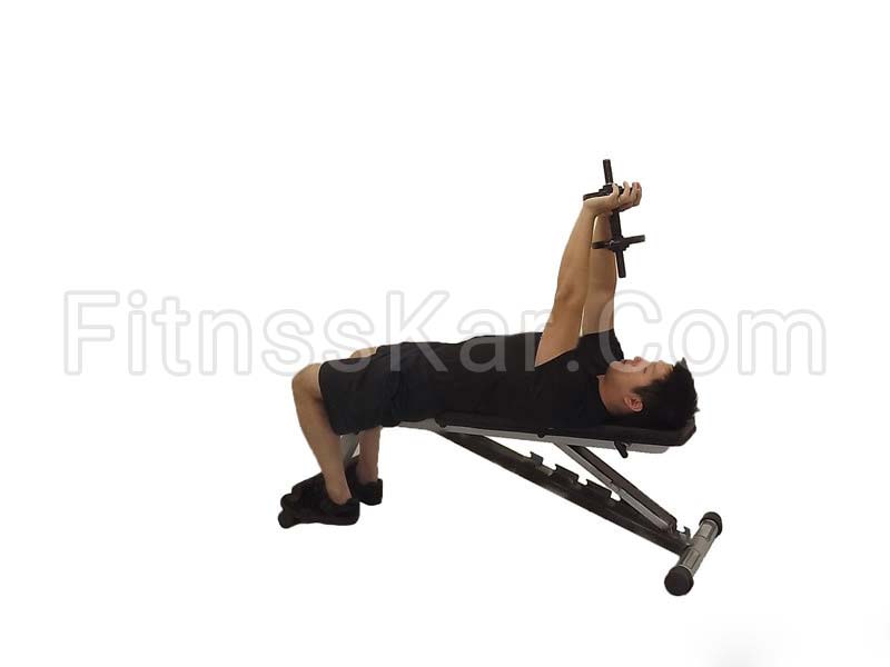 پشت بازو دمبل خوابیده - تصویر 1