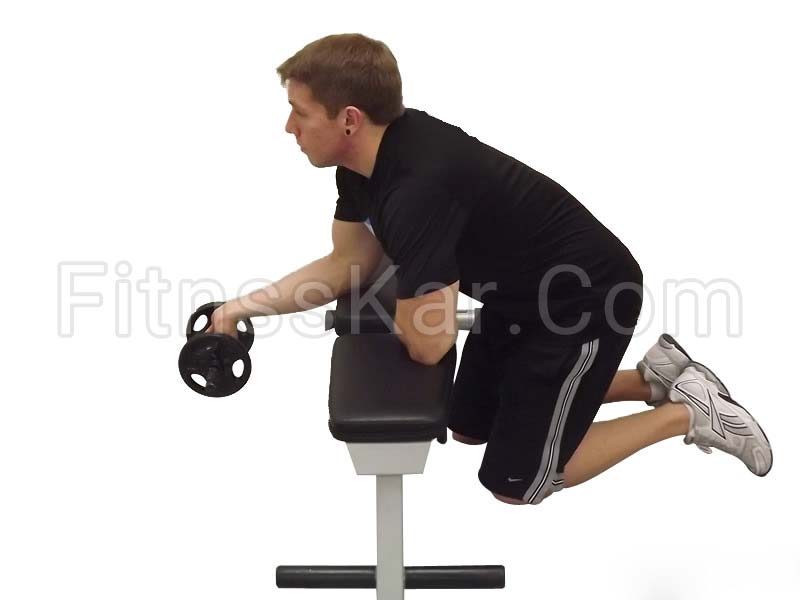 ساعد دمبل تک روی نیمکت - تصویر 1