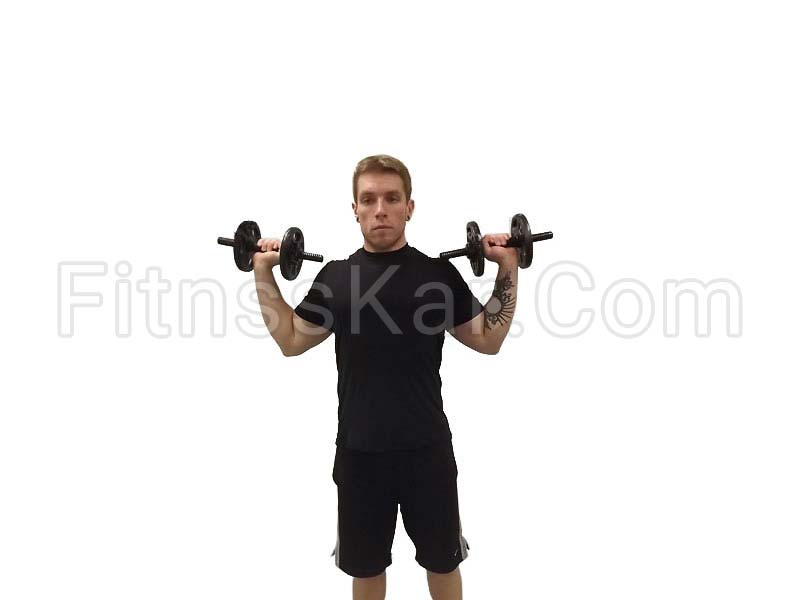 پرس سرشانه دمبل ایستاده - تصویر 1