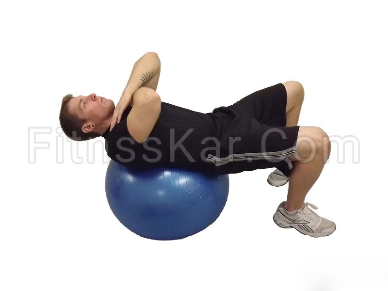 شکم کرانچ روی توپ ورزشی - تصویر 1