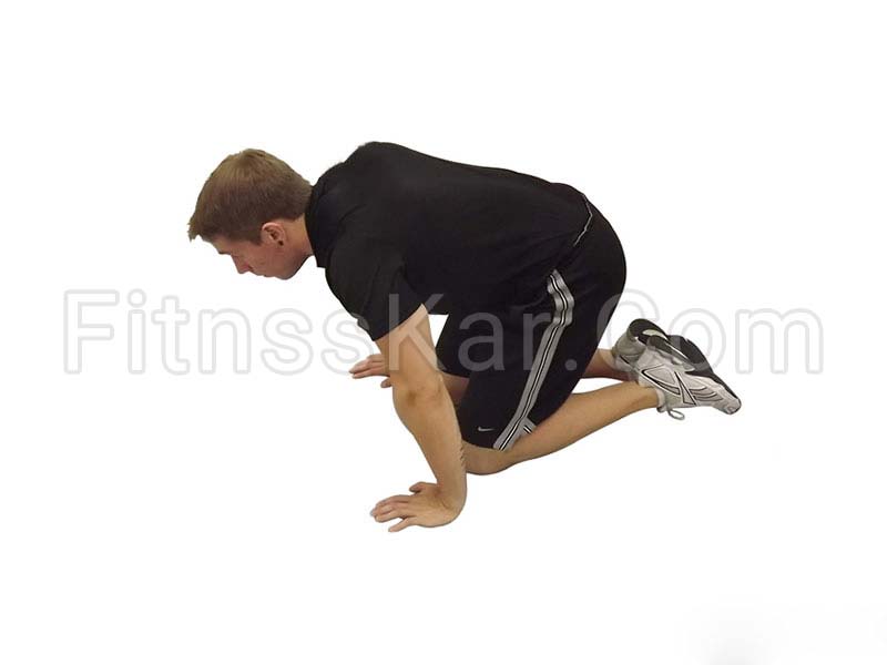 زیر بغل کششی روی زانو