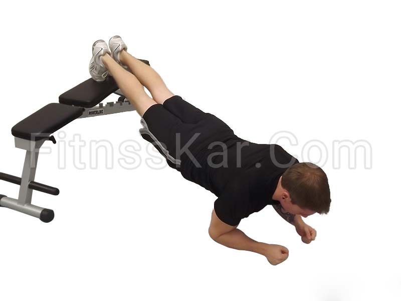 پلانک پاها روی نیمکت - تصویر 1